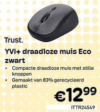 Trust yvi+ draadloze muis eco zwart-Trust