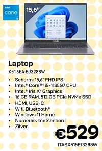 Asus laptop x515ea-ej3288w-Asus
