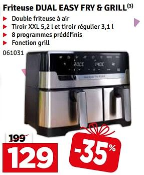 Promotions Friteuse dual easy fry + grill - Produit maison - Mr. Bricolage - Valide de 02/04/2024 à 21/04/2024 chez Mr. Bricolage