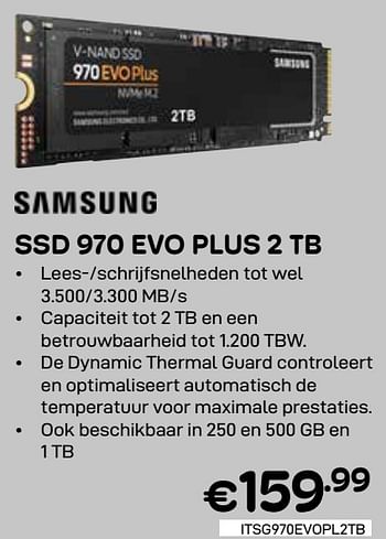 Promotions Ssd 970 evo plus 2 tb - Samsung - Valide de 01/04/2024 à 30/04/2024 chez Compudeals