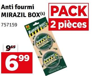 Promotions Anti fourmi mirazil box - Compo - Valide de 02/04/2024 à 21/04/2024 chez Mr. Bricolage