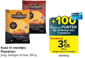 Promoties Kaas in sneetjes flandrien - Flandrien  - Geldig van 03/04/2024 tot 15/04/2024 bij Carrefour
