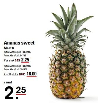 Promotions Ananas sweet - Produit Maison - Sligro - Valide de 04/04/2024 à 22/04/2024 chez Sligro