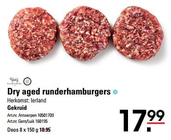 Promotions Dry aged runderhamburgers - Kaldenberg - Valide de 04/04/2024 à 22/04/2024 chez Sligro