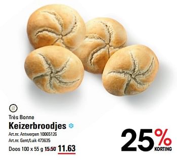 Promoties Keizerbroodjes - TRESBONNE - Geldig van 04/04/2024 tot 22/04/2024 bij Sligro