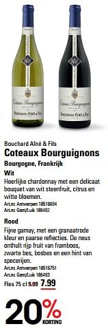 Bouchard aîné + fils coteaux bourguignons bourgogne wit-Witte wijnen