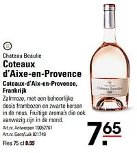 Chateau beaulie coteaux d`aixe en provence coteaux-d`aix en provence-Rosé wijnen