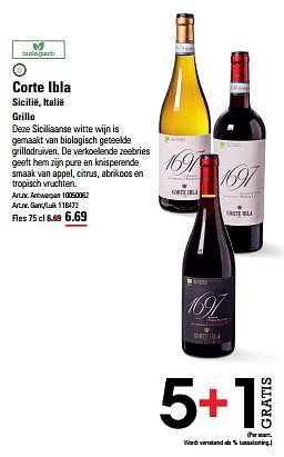 Promotions Corte ibla sicilië grillo - Vins blancs - Valide de 04/04/2024 à 22/04/2024 chez Sligro