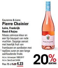 Couronne + lions pierre chainier loire rosé d`anjou-Rosé wijnen