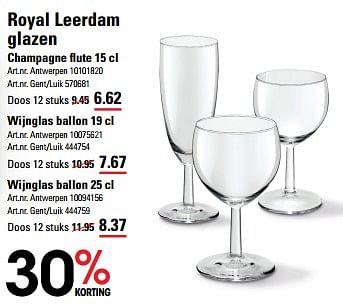 Promotions Glazen champagne flute - Royal Leerdam - Valide de 04/04/2024 à 22/04/2024 chez Sligro