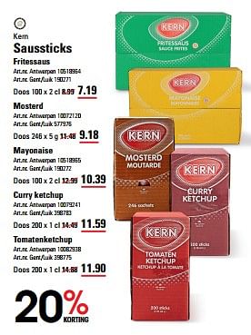 Promoties Saussticks fritessaus - Kern - Geldig van 04/04/2024 tot 22/04/2024 bij Sligro