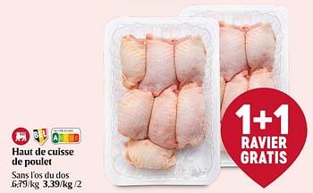 Promotions Haut de cuisse de poulet - Produit Maison - Delhaize - Valide de 04/04/2024 à 10/04/2024 chez Delhaize