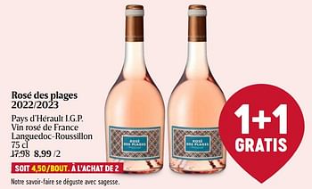 Promotions Pays d’hérault i.g.p. vin rosé - Vins rosé - Valide de 04/04/2024 à 10/04/2024 chez Delhaize