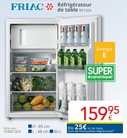 Promotions Friac réfrigérateur de table kk1324 - Friac - Valide de 01/04/2024 à 30/04/2024 chez Eldi