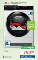 Promotions Aeg sèche-linge avec pompe à chaleur tr88a64c - AEG - Valide de 01/04/2024 à 30/04/2024 chez Eldi