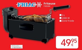 Promoties Friac friteuse f305bk - Friac - Geldig van 01/04/2024 tot 30/04/2024 bij Eldi
