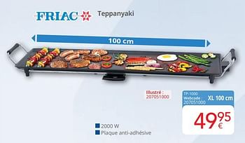Promoties Friac teppanyaki xl tp-1000 - Friac - Geldig van 01/04/2024 tot 30/04/2024 bij Eldi