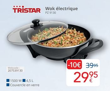 Promoties Tristar wok électrique pz 9130 - Tristar - Geldig van 01/04/2024 tot 30/04/2024 bij Eldi