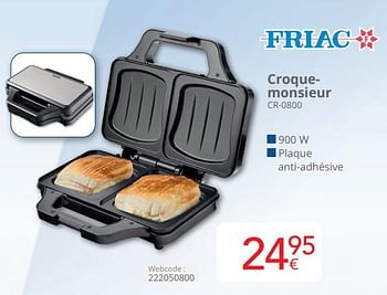 Promoties Friac croquemonsieur cr-0800 - Friac - Geldig van 01/04/2024 tot 30/04/2024 bij Eldi