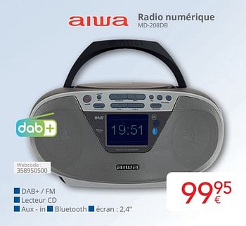 Promoties Aiwa radio numérique md-208db - Aiwa - Geldig van 01/04/2024 tot 30/04/2024 bij Eldi