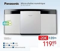 Promotions Panasonic micro-chaîne numérique sc-hc212eg-w - Panasonic - Valide de 01/04/2024 à 30/04/2024 chez Eldi