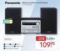 Promotions Panasonic micro-chaîne numérique sc-pm250begs - Panasonic - Valide de 01/04/2024 à 30/04/2024 chez Eldi