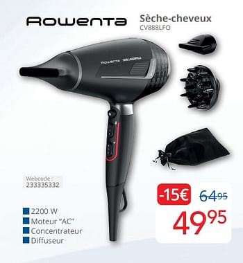 Promoties Rowenta sèche-cheveux cv888lfo - Rowenta - Geldig van 01/04/2024 tot 30/04/2024 bij Eldi