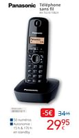 Promotions Panasonic téléphone sans fil kx-tg1611blh - Panasonic - Valide de 01/04/2024 à 30/04/2024 chez Eldi