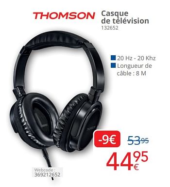 Promoties Thomson casque de télévision 132652 - Thomson - Geldig van 01/04/2024 tot 30/04/2024 bij Eldi