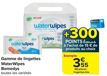 Promoties Gamme de lingettes waterwipes bomedys - WaterWipes - Geldig van 03/04/2024 tot 15/04/2024 bij Carrefour