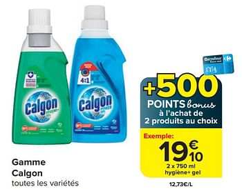 Promotions Hygiène+ gel - Calgon - Valide de 03/04/2024 à 15/04/2024 chez Carrefour