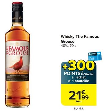 Promotions Whisky the famous grouse - The Famous Grouse - Valide de 03/04/2024 à 15/04/2024 chez Carrefour