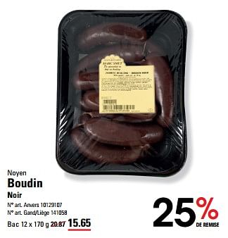 Promotions Boudin noir - Noyen - Valide de 04/04/2024 à 22/04/2024 chez Sligro