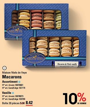 Promoties Macarons - Maison Niels de Veye - Geldig van 04/04/2024 tot 22/04/2024 bij Sligro