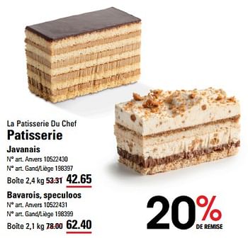 Promotions Patisserie javanais - La Pâtisserie du Chef - Valide de 04/04/2024 à 22/04/2024 chez Sligro