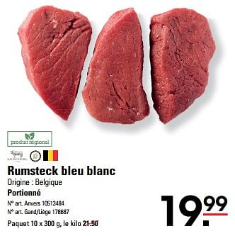 Promotions Rumsteck bleu blanc - Kaldenberg - Valide de 04/04/2024 à 22/04/2024 chez Sligro