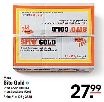 Promotions Sito gold - Mora - Valide de 04/04/2024 à 22/04/2024 chez Sligro