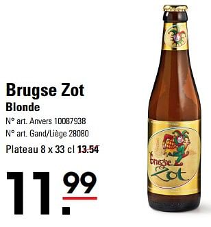Promotions Brugse zot blonde - Brugse Zot - Valide de 04/04/2024 à 22/04/2024 chez Sligro