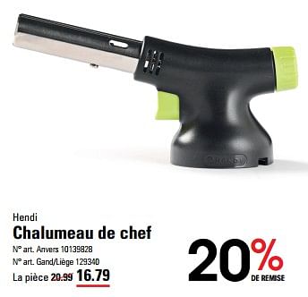 Promoties Chalumeau de chef - Hendi - Geldig van 04/04/2024 tot 22/04/2024 bij Sligro