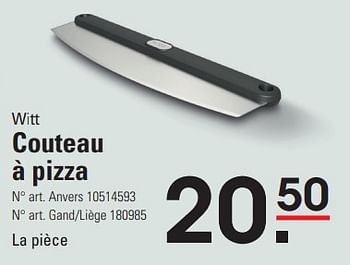 Promoties Couteau à pizza - Witt - Geldig van 04/04/2024 tot 22/04/2024 bij Sligro