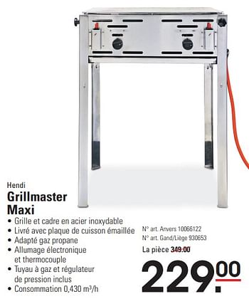 Promotions Grillmaster maxi - Hendi - Valide de 04/04/2024 à 22/04/2024 chez Sligro