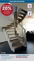 Promotions Escaliers sur mesure chêne premier choix - Produit maison - Zelfbouwmarkt - Valide de 26/03/2024 à 22/04/2024 chez Zelfbouwmarkt