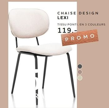 Promotions Chaise design lexi - Produit Maison - Xooon - Valide de 21/03/2024 à 22/05/2024 chez Xooon