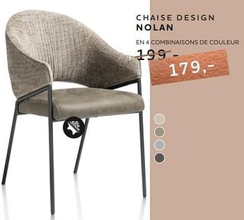 Promotions Chaise design nolan - Produit Maison - Xooon - Valide de 21/03/2024 à 22/05/2024 chez Xooon
