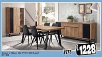 Dressoir + vitrine + tafel tf1915 200 a-poot st 1804-Huismerk - Budgetmeubelen