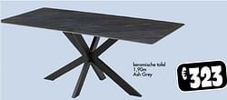 Keramische tafel 1,90m ash grey