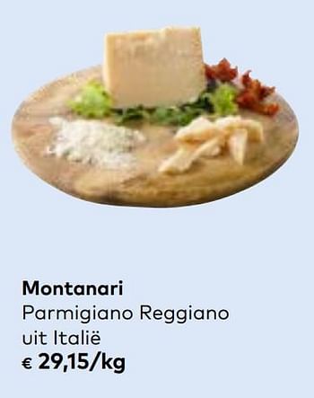 Promoties Montanari parmigiano reggiano - Parmigiano Reggiano - Geldig van 27/03/2024 tot 23/04/2024 bij Bioplanet