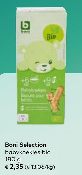 Promoties Boni selection babykoekjes bio - Boni - Geldig van 27/03/2024 tot 23/04/2024 bij Bioplanet