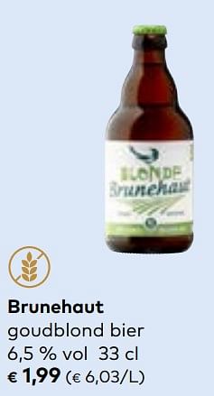 Promotions Brunehaut goudblond bier - Brunehaut - Valide de 27/03/2024 à 23/04/2024 chez Bioplanet