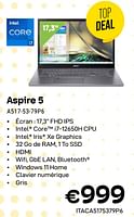 Promotions Acer aspire 5 a517-53-79p6 - Acer - Valide de 01/04/2024 à 30/04/2024 chez Compudeals
